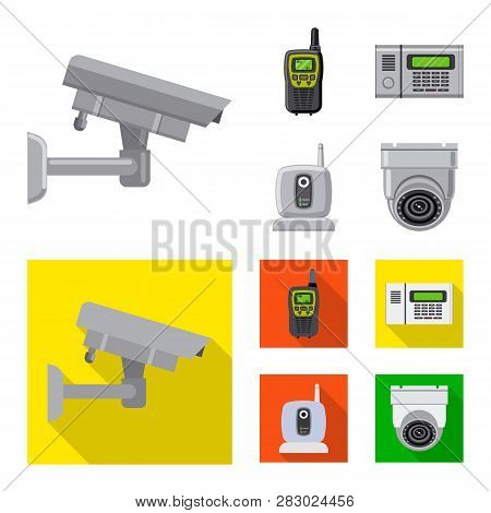 Vector Illustration Of Office And House Logo. Collection Of Office And System Vector Icon For Stock.