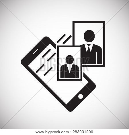 Received Pictures From Friend On White Background Icon