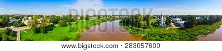 Panorama Of River Vologda And Church Of The Presentation Of The Lord Was Built In 1731-1735 Years In