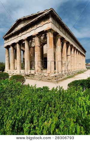 The Temple of Thission, built in 449 BC, is supposed to be actually a temple of Hephaestos and Athena
