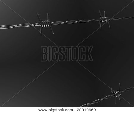 3D Barbed wire background