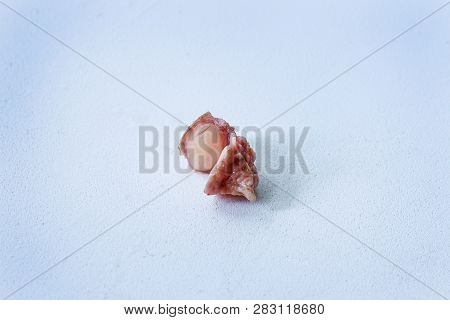 Fibroma, Mole Close-up In A Cut On A White Background