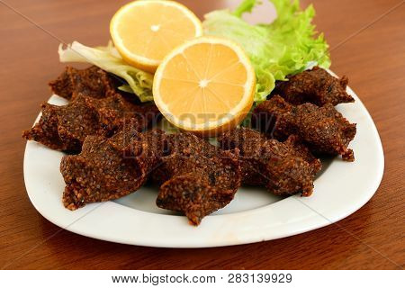 Raw Meatballs With Nuts, Specific Spicy Raw Turkey Meatballs,(çig Köfte)