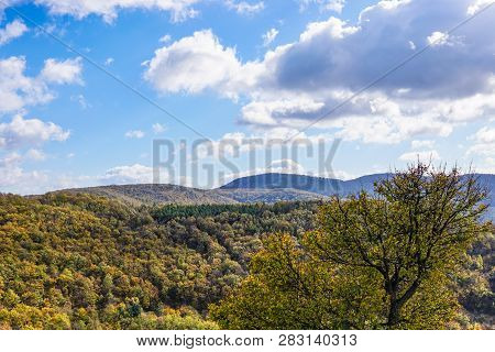 Aerial View Of The Hungarian City Esztergom, Slovakian City Sturovo And Danube River Including Spire