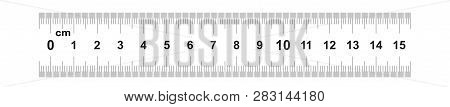 Double Sided Ruler 15 Centimeter Or 150 Mm. Value Of Division 0.5 Mm. Precise Length Measurement Dev