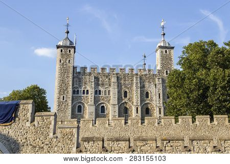 London, Uk - September 1, 2018. London Cityscape Across The River Thames With A View Of The Tower Of