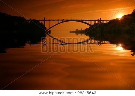 Porto západ slunce