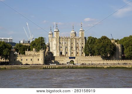 London, Uk - September 1, 2018. London Cityscape Across The River Thames With A View Of The Tower Of