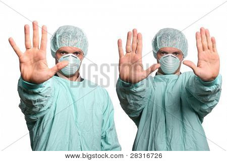 Krankenschwestern Zeichen stop