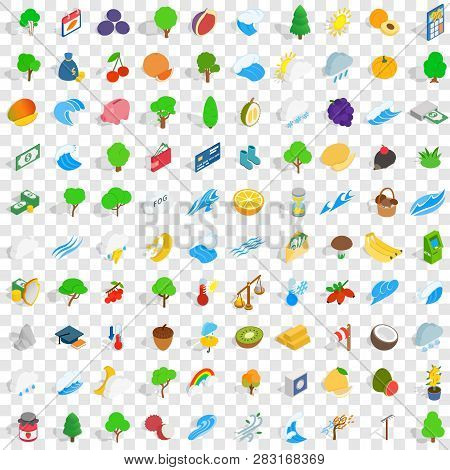 100 Viable Icons Set In Isometric 3d Style For Any Design Illustration