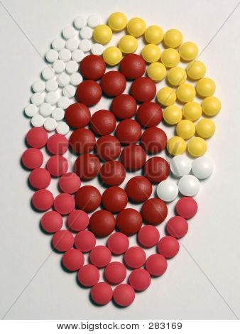 Multi-farbige Tabletten