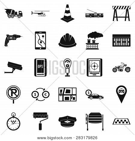 Mechanical Engineering Icons Set. Simple Set Of 25 Mechanical Engineering Icons For Web Isolated On 
