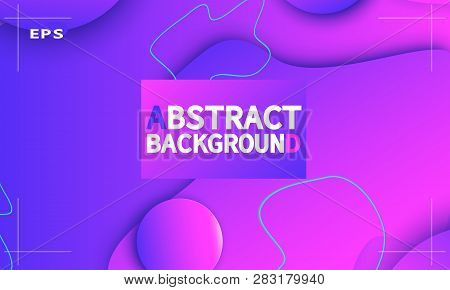 Fluid Shapes Composition. Wavy Abstract Cover Design. Creative Colorful Wallpaper. Trendy Gradient P