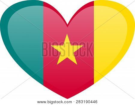 Cameroon Flag, Official Colors And Proportion Correctly. National Cameroon Flag.