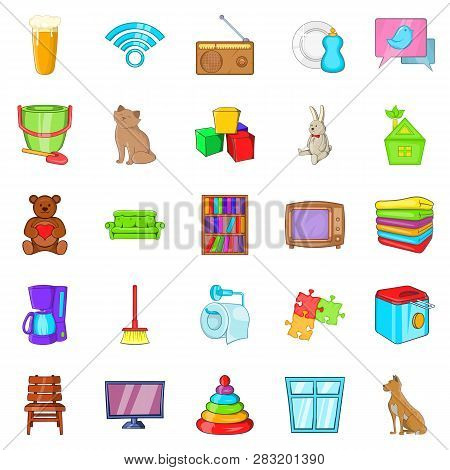 Chamber Icons Set. Cartoon Set Of 25 Chamber Icons For Web Isolated On White Background