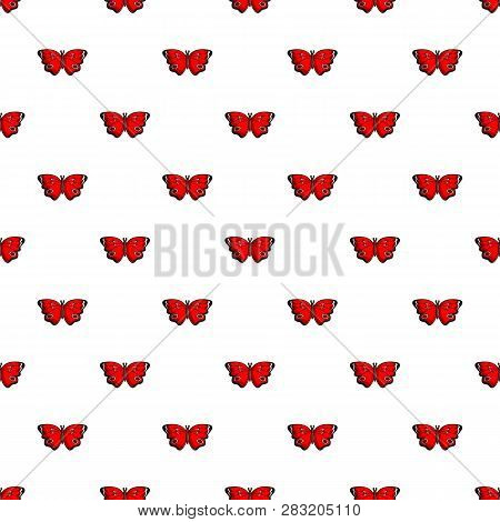 Sangaris Butterfly Pattern In Cartoon Style. Seamless Pattern Illustration