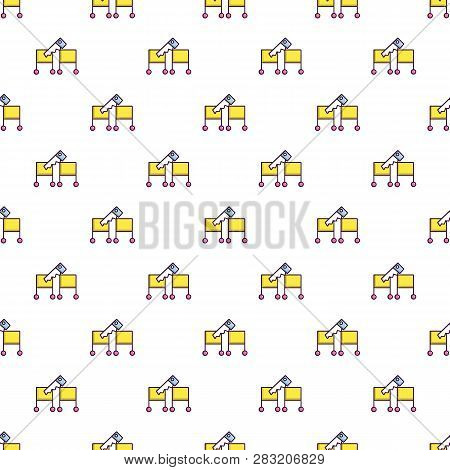 Cutting In Half Magic Focus Pattern In Cartoon Style. Seamless Pattern Illustration