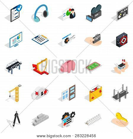 Optimisation Icons Set. Isometric Set Of 25 Optimisation Icons For Web Isolated On White Background