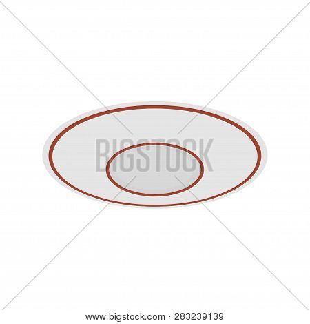 Saucer. Little Plate. Beakfast, Dishware. Vector Illustration. Eps 10.
