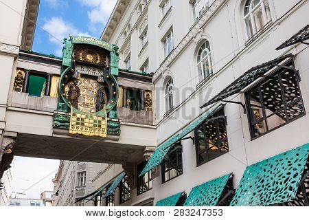 The Ankeruhr Vienna A Beautiful Clock Located At Hoher Markt On The Norther Part Of The Inner City B