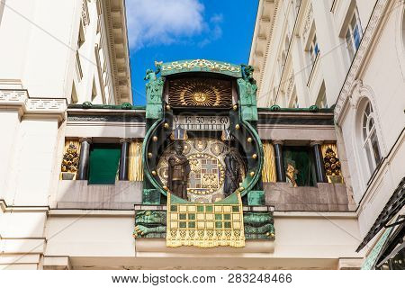The Ankeruhr Vienna A Beautiful Clock Located At Hoher Markt On The Norther Part Of The Inner City B
