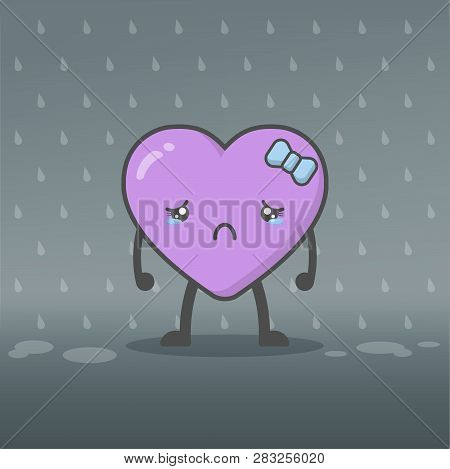 Cute And Kawaii Heart Mascot Charactor