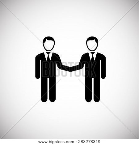 Business Partners On White Background Icon For Wep Or App Using