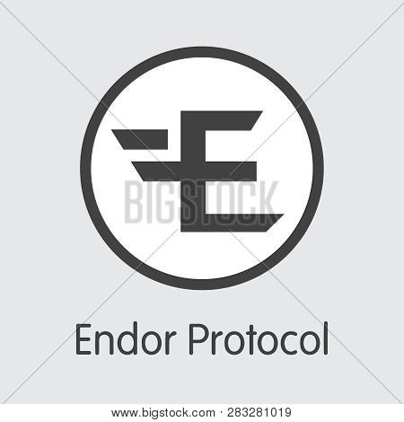 Edr - Endor Protocol. The Logo Of Coin Or Market Emblem.
