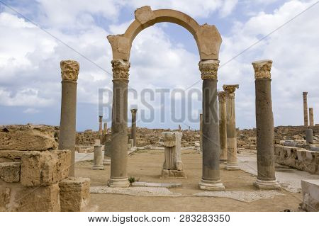 Archaeological Site Of Sabratha, Libya - 10/31/2006:  Overview Of The Forum In The Ancient Phoenicia