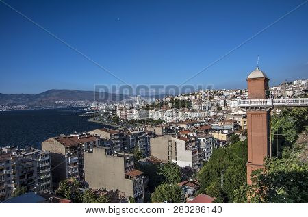 Izmir / Turkey, Historical Elevator (asansor). Travel Concept Photo.