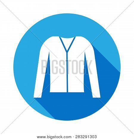 Pullover With Lock Icon With Long Shadow. Signs And Symbols Can Be Used For Web, Logo, Mobile App, U
