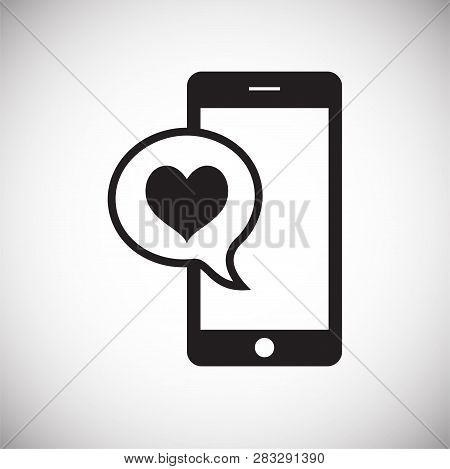 Love Message On White Background Icon For Wep Or App Using