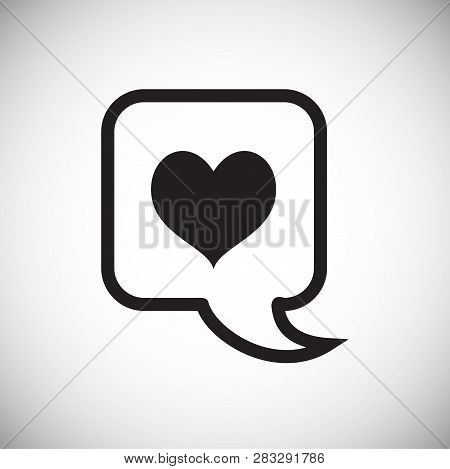 Love Message On White Background Icon For Wep Or App Using