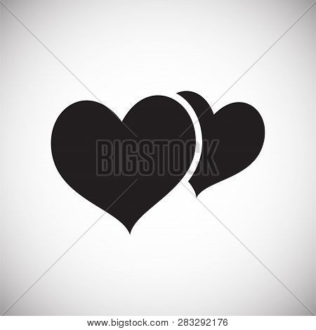 Hearts On White Background Icon For Wep Or App Using