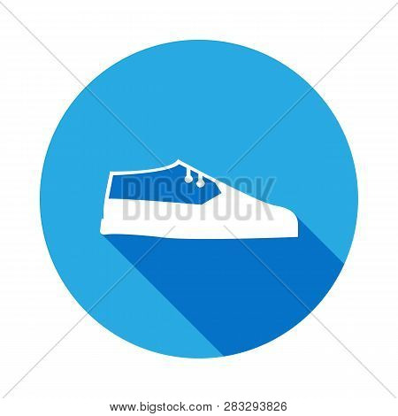 Brogue, Loafers Shoes Icon With Long Shadow. Signs And Symbols Can Be Used For Web, Logo, Mobile App