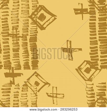 Tie Dye Japanese Geometric Modern Seamless Pattern. Boho Tie Dye Ikat Batik. Scribble Cartoon Doodle