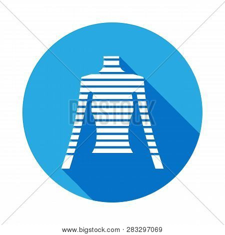 Turtleneck Sweater Icon With Long Shadow. Signs And Symbols Can Be Used For Web, Logo, Mobile App, U