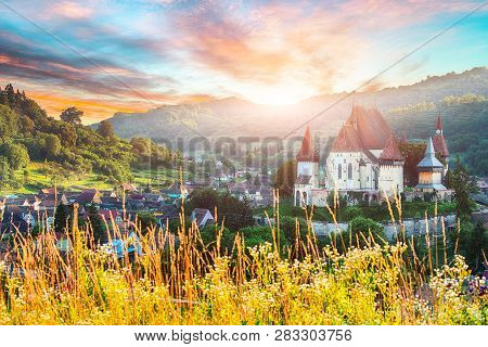 Beautiful Medieval Architecture Of Biertan Fortified Saxon Church In Romania Protected By Unesco Wor