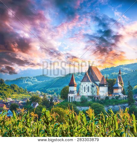 Beautiful Medieval Architecture Of Biertan Fortified Saxon Church In Romania Protected By Unesco Wor