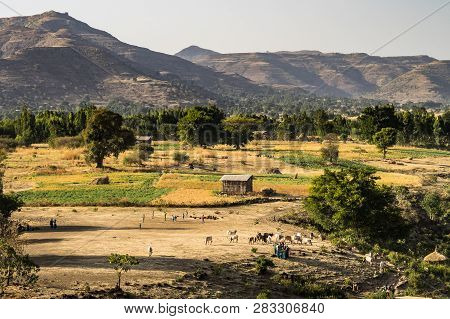 Landscape View Near The Blue Nile Falls, Tis-isat, Ethiopia, Eastern Africa