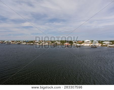 Aerial View Of Ono Island On The Alabama Gulf Coast. February 2019.