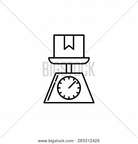 Weighing Parcel Scales. Signs And Symbols Can Be Used For Web, Logo, Mobile App, Ui, Ux