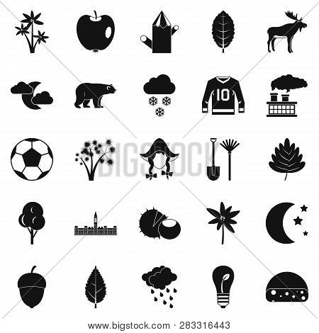 Leafage Icons Set. Simple Set Of 25 Leafage Icons For Web Isolated On White Background