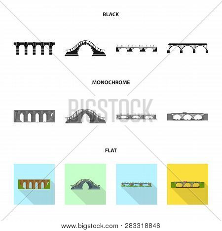 Vector Design Of Connection And Design Sign. Collection Of Connection And Side Stock Vector Illustra
