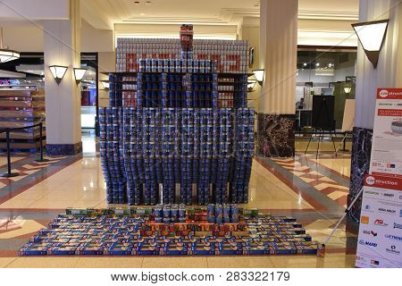 150 North Riverside Under Construction, Canstruction Public Art Exhibit At Merchandise Mart, Chicago