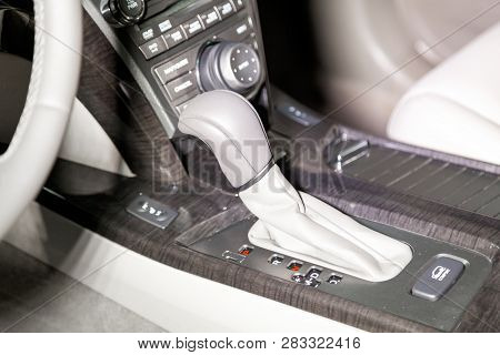 Novosibirsk, Russia - 08.01.2018: The Interior Of The Car Acura Mdx With A View Of The Steering Whee