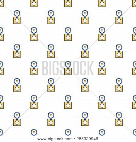 Oldschool Camera Pattern In Cartoon Style. Seamless Pattern Illustration