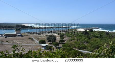 Bird View Of Forster-tuncurry Beach (nsw, Australia) On A Sunny Day In Summer Time. Breakwall Direct