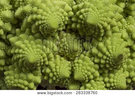 Romanesco Broccoli Close Up Texture As Background