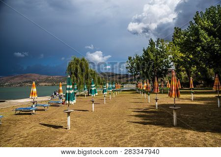 Lake Trasimeno Before Storm - Umbria, Italy, Europe